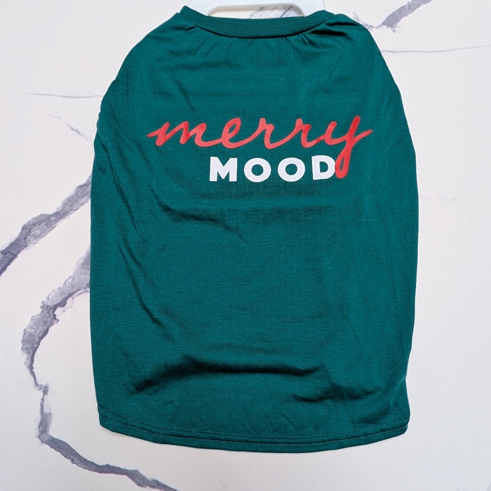 Merry Mood Kids Green Dog Shirt, Size Large
